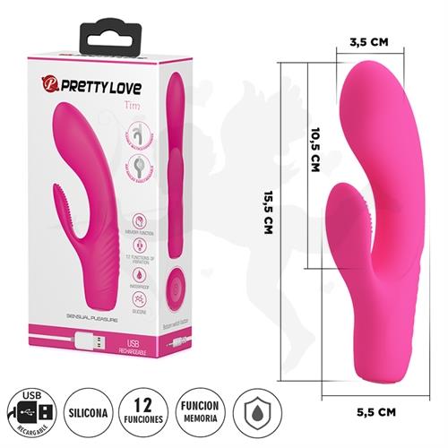 Estimulador de punto G y clitoris con carga USB